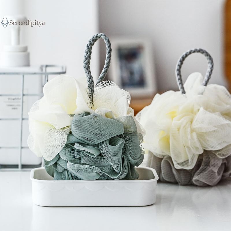 SEE ตาข่ายอาบน้ําฟองน้ําพัฟ Bubble Ball Body Exfoliating แปรงทําความสะอาดผิวขัดกลับแปรงอุปกรณ์ห้องน้ํา TH