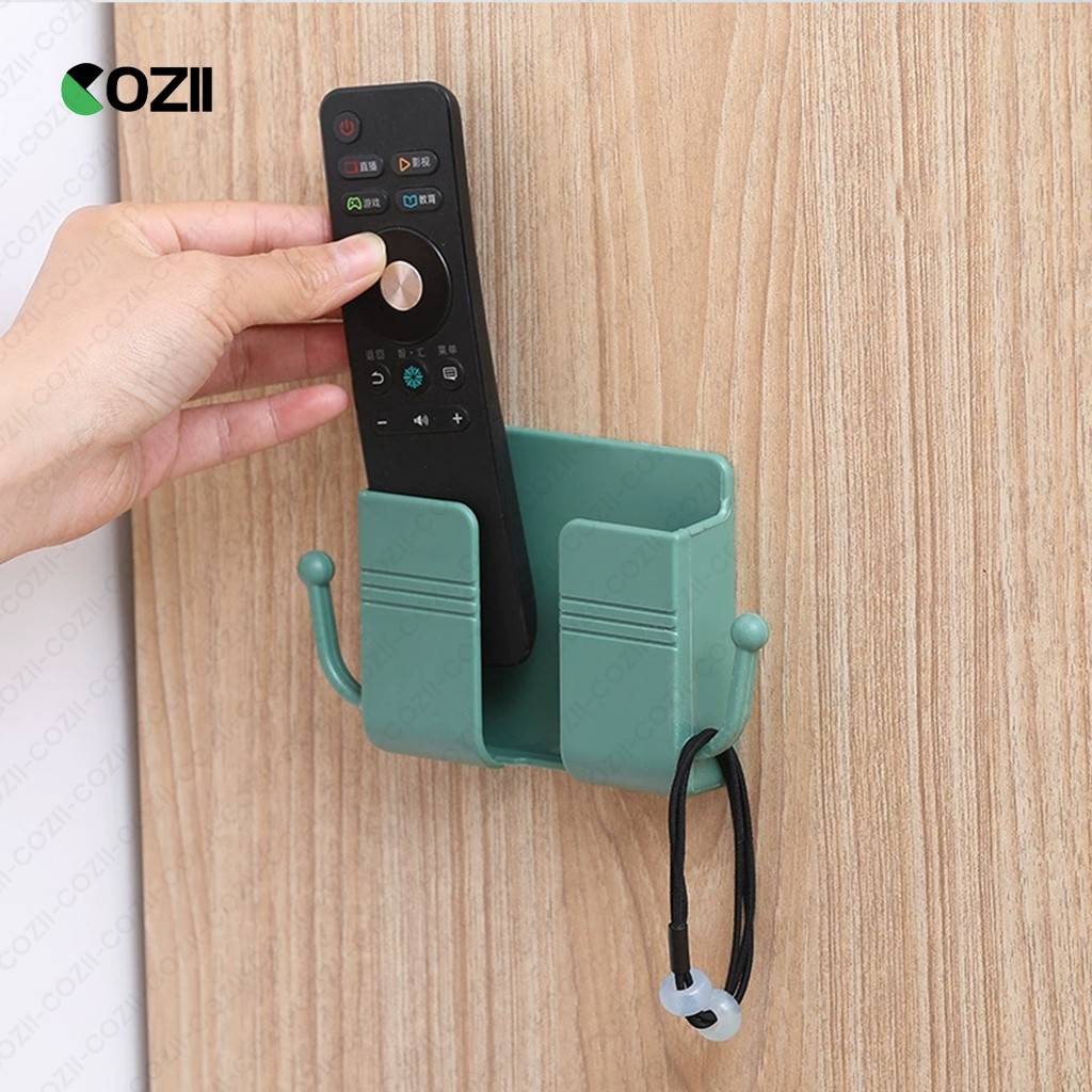 BAZZR ที่เก็บสายชาร์จ ที่แขวนมือถือติดผนัง ที่วางรีโมตคอนโทรล ประหยัดพื้นที่ ไม่ต้องเจาะรู ที่วางมือถือ 5สี กล่องเก็บรีโ - รูปที่ 4