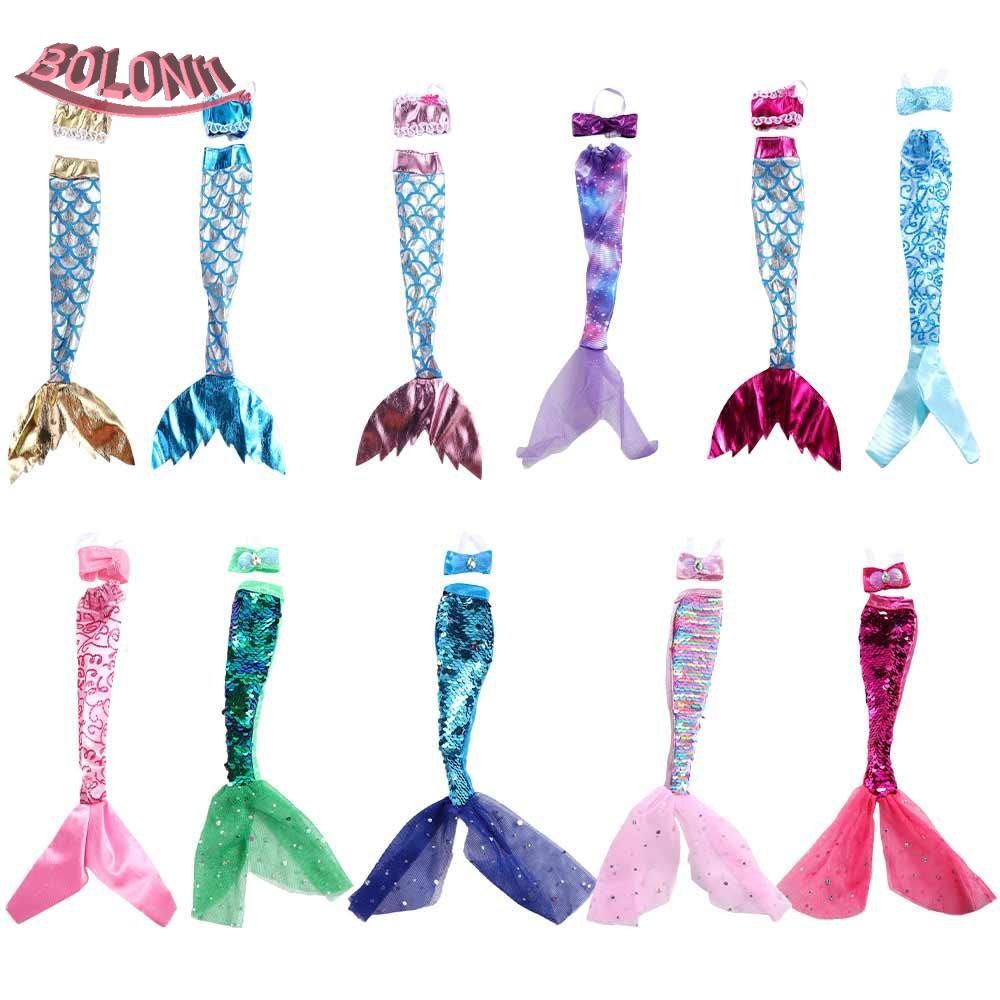 BO Mermaid ตุ๊กตาเสื้อผ้าสาวของเล่น 1 ชุด Dress-Up Crossdress สําหรับ 1/6 ตุ๊กตา Fairy Tale Diy ของข
