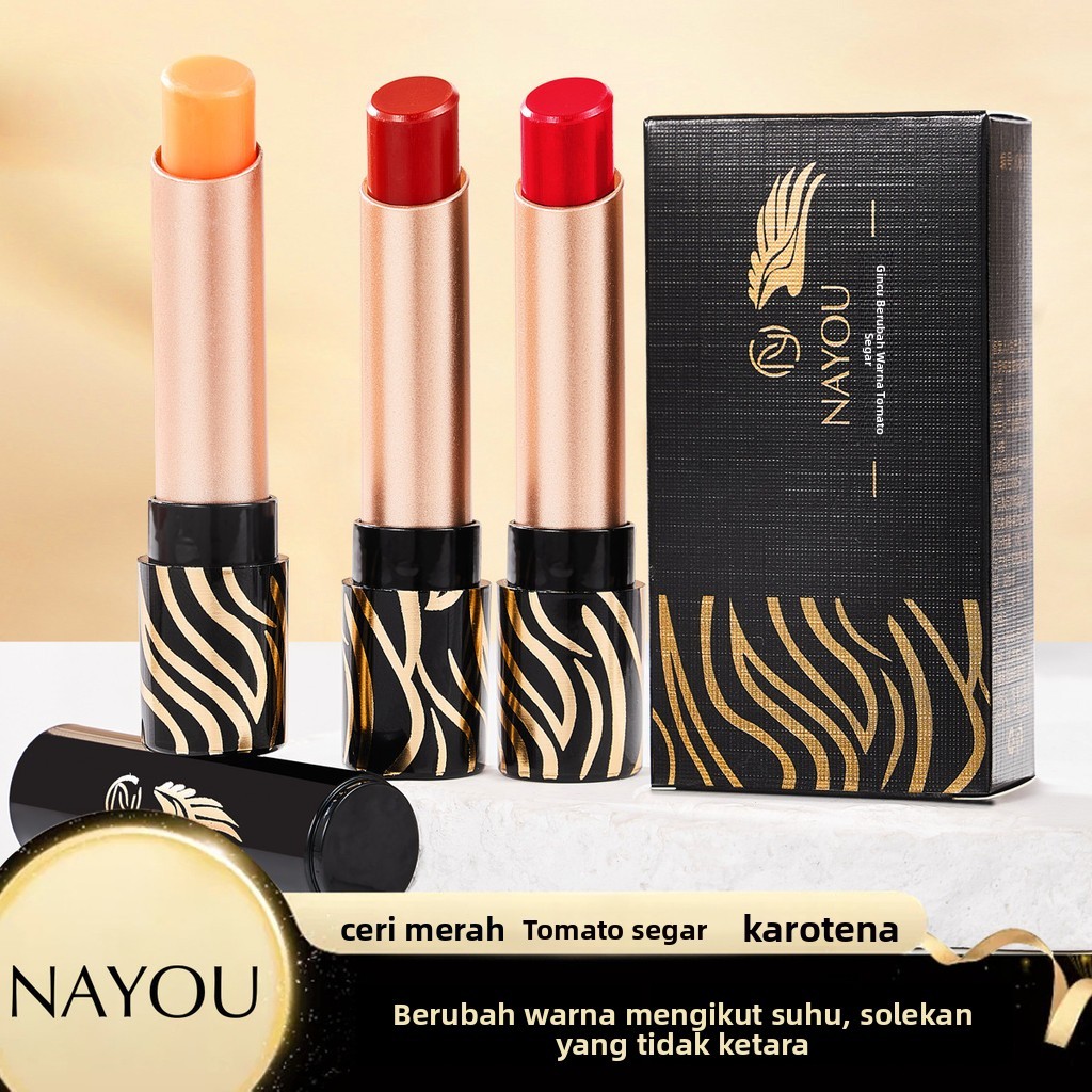 NAYOU Tricolor Carotene Temperature Change Lip Balm Thousand People Thousand Colours Moisturizing Mo