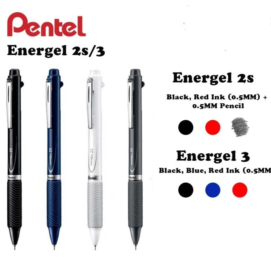 ปากกามัลติฟังก์ชั่น Pentel Energel 3 XBLC35 หรือ 2S พร้อมดินสอกด XBLW355 หรือรีฟิลเท่านั้น