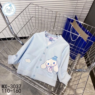 Fast Local Shipping เสื้อแจ็คเก็ตเด็กผู้หญิงสไตล์ใหม่ ลายการ์ตูนคุโรมิ พิมพ์บนเสื้อ มีกระดุมแถวเดียว
