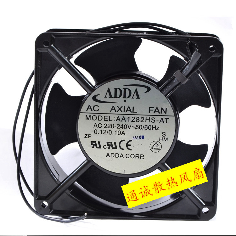 พัดลม ADDA AC AXIAL ใหม่ล่าสุด AA1282HS-AT 220V 0.12/0.10 พัดลม 12 ซม.