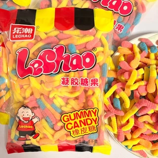 เยลลี่ตัวหนอน Lechao รสเปรี้ยวหวานลงตัว เคี้ยวหนึบ อร่อยเต็มคำจนหยุดไม่อยู่ มาในห่อใหญ่สุดคุ้ม 1 กิโลกรัม