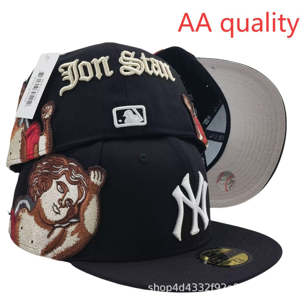 2025热销跨境外贸MLB天使娃娃棒球帽洋基队公牛队NFL花纹平檐尺寸