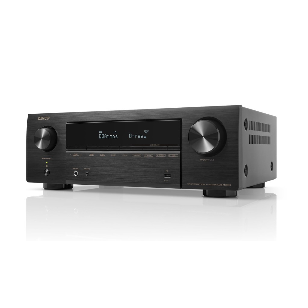 Denon AVR-X1800H เครื่องรับสัญญาณ AV Surround, 7.2 ช่อง, 8K Ultra HD, HDR10+, รองรับ eARC, สีดำ
