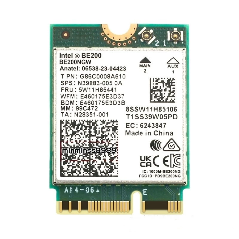 Intel Wi-Fi 7 BE200   2.4G/5G/6G-8774M windows 10 windows 11 NGFF/M2/PCIE  802.11AX Bluetooth 5.4 MU-MIMO thumbnail 3