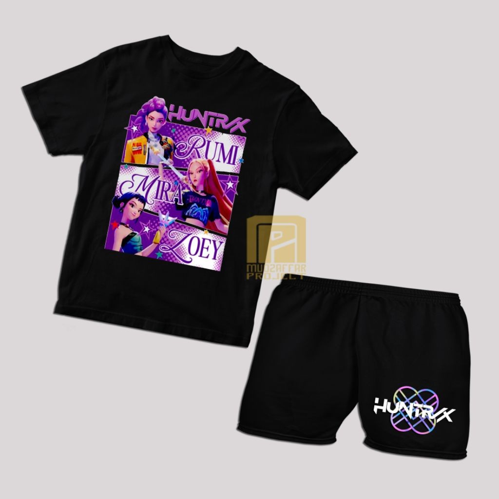 ชุดเสื้อยืดเด็กแบบ KPOP Hunter และDemon Hunter พร้อมส่ง