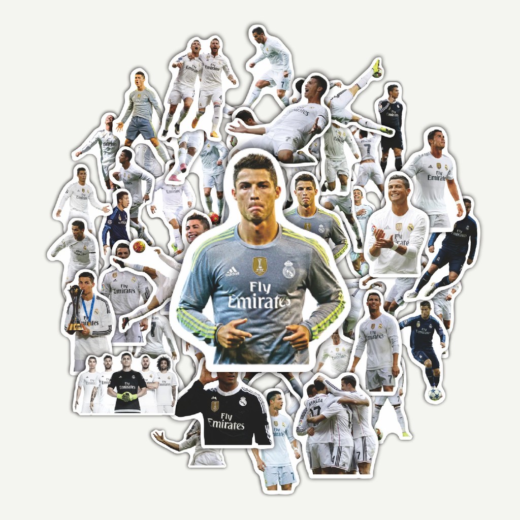 สติ๊กเกอร์แพ็ค CR7 สติ๊กเกอร์ Real Madrid V2 | สติ๊กเกอร์ TUMBLR | สติ๊กเกอร์แล็ปท็อปสําหรับกระเป๋าเ