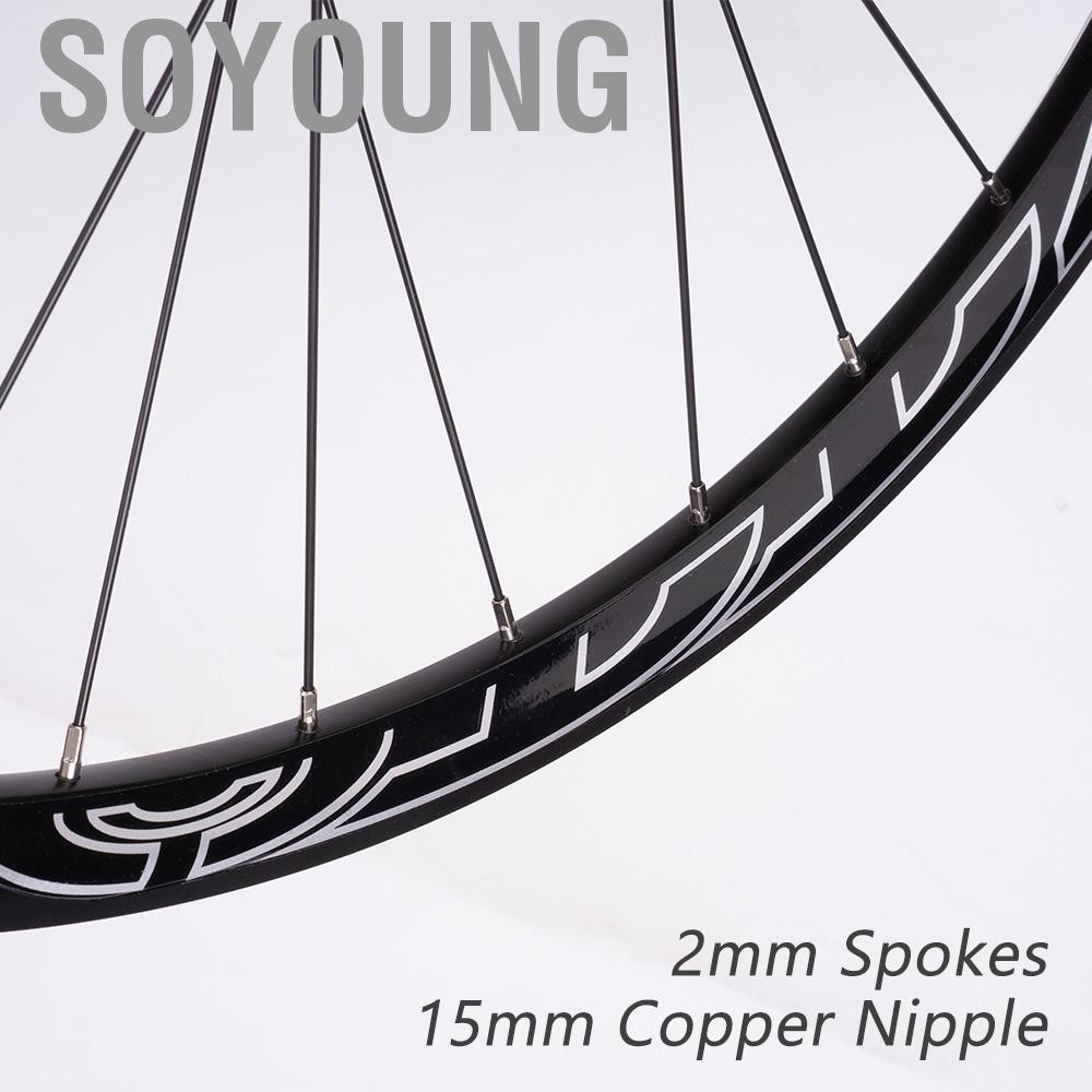 Soyoung Soyoung-th MTB Wheelset 26/27.5/29 นิ้วจักรยานภูเขาขอบล้อกว้างชุดล้อหน้าและด้านหลังพร้อมฮับ 