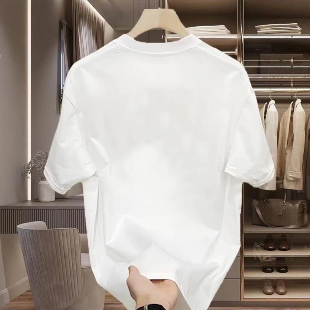 ผู้ชายรูปแบบใหม่ด้านบน จุดต่ําสุด เสื้อแขนสั้นรอบคอ202520242025ยุโรป American Street Wear Summer Hip