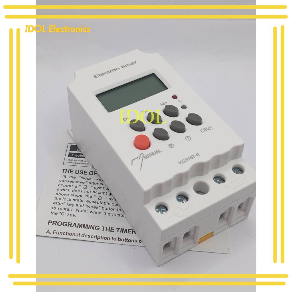 ส่งใว KG-316T-II 12,24,220V ทามเมอร์เวลา เวลา ตัวตั้งเวลา นาฬิกาเวลา KG-316T-II 12,24,220V