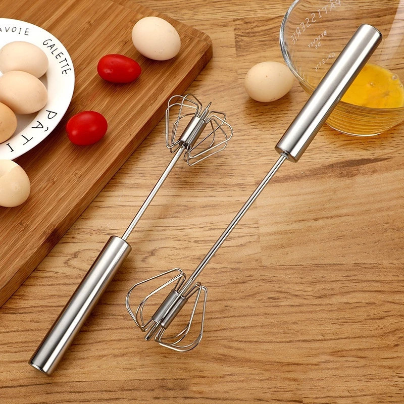 COZII ตะกร้อตีไข่ ที่ตีไข่สแตนเลส ที่ตีฟองนม ที่ตีฟองกึ่งอัตโนมัติแบบมือกด อุปกรณ์ผสมอาหาร พร้อมส่ง