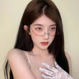 Lunar Blossom 💕💕 glasses แว่นกรอบครึ่งล่าง การตกแต่งแบบสวมบทบาท ราคาที่เอื้อมถึง หวานและน่ารัก พร้อมส่งจากไทย