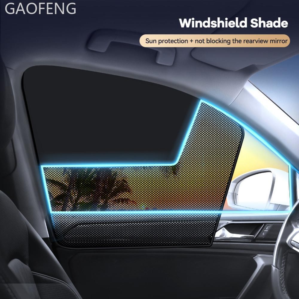 GAOFENG Magnetic Car Sun Shade Curtain Dual-layer Mesh Window Shade Sun Protection Heat Blocking O2U