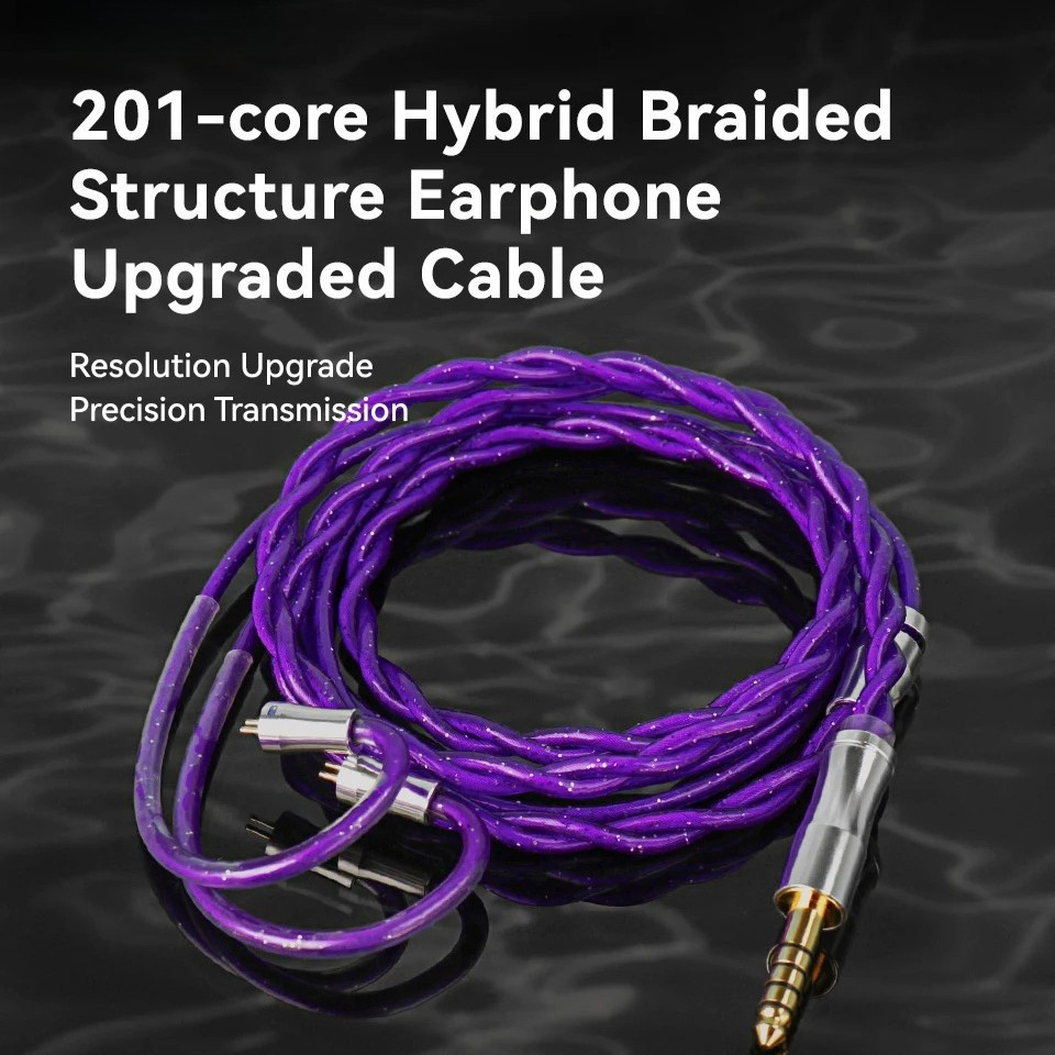 KBEAR ZiXiao โลหะผสมทองแดงชุบเงินทองแดง Shielding ชั้นอัพเกรดสาย 2Core 2Pin MMCX QDC และ 3.5 มม./4.4