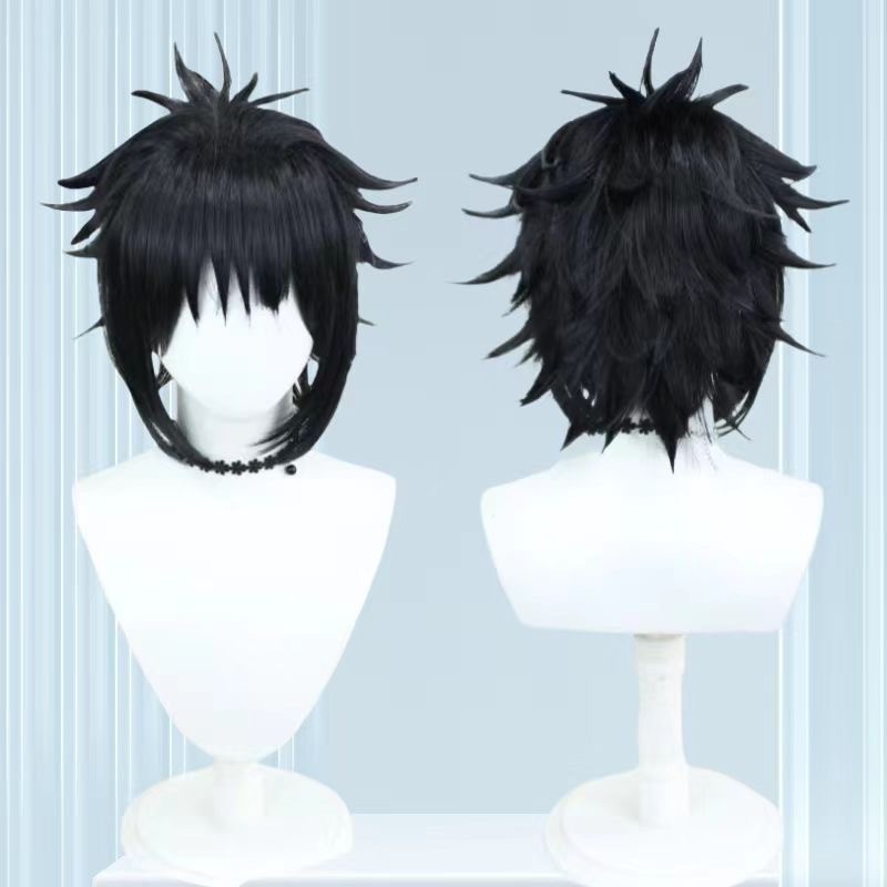 วิกผมชายแบบอนิเมะ สำหรับ cosplay Sasuke Uchiha สไตล์นักเรียนในธีมการ์ตูน