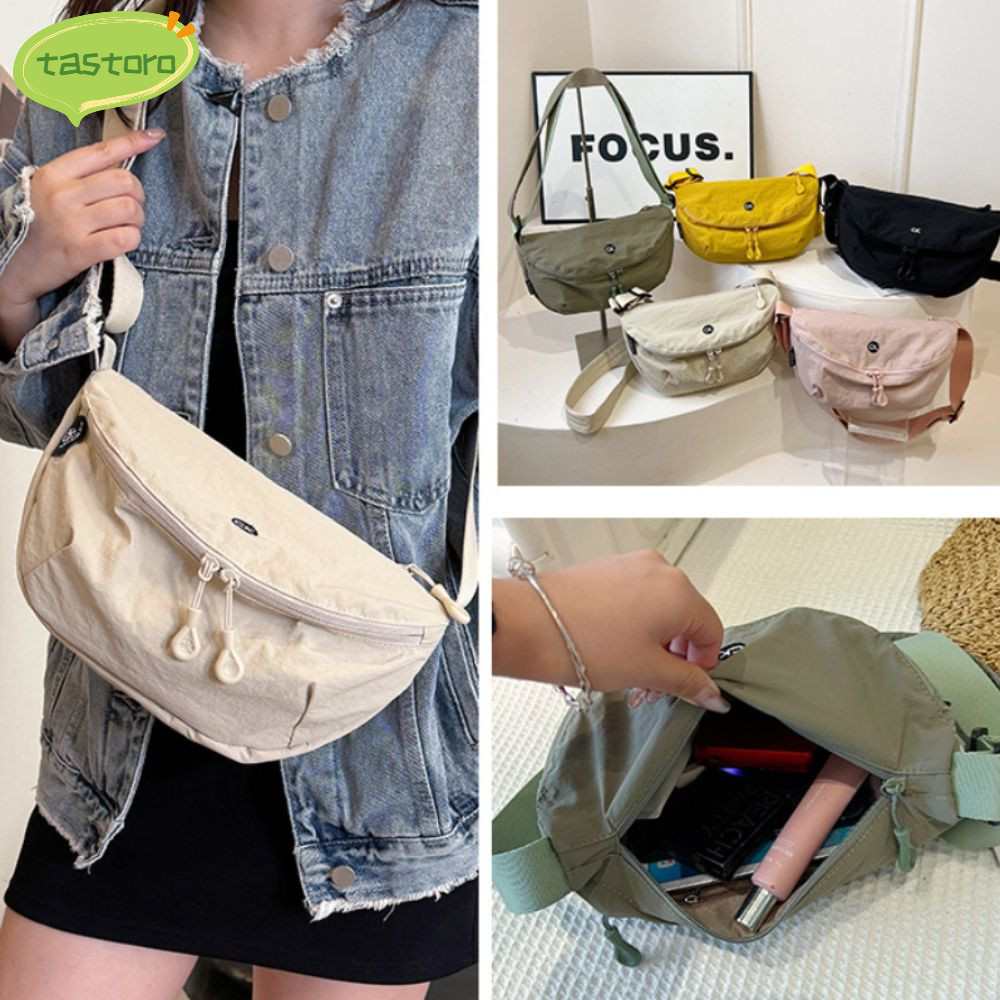TASTORO กระเป๋าสะพายไหล่สำหรับผู้หญิง น้ำหนักเบาทึ้น พร้อมสายรัดปรับได้