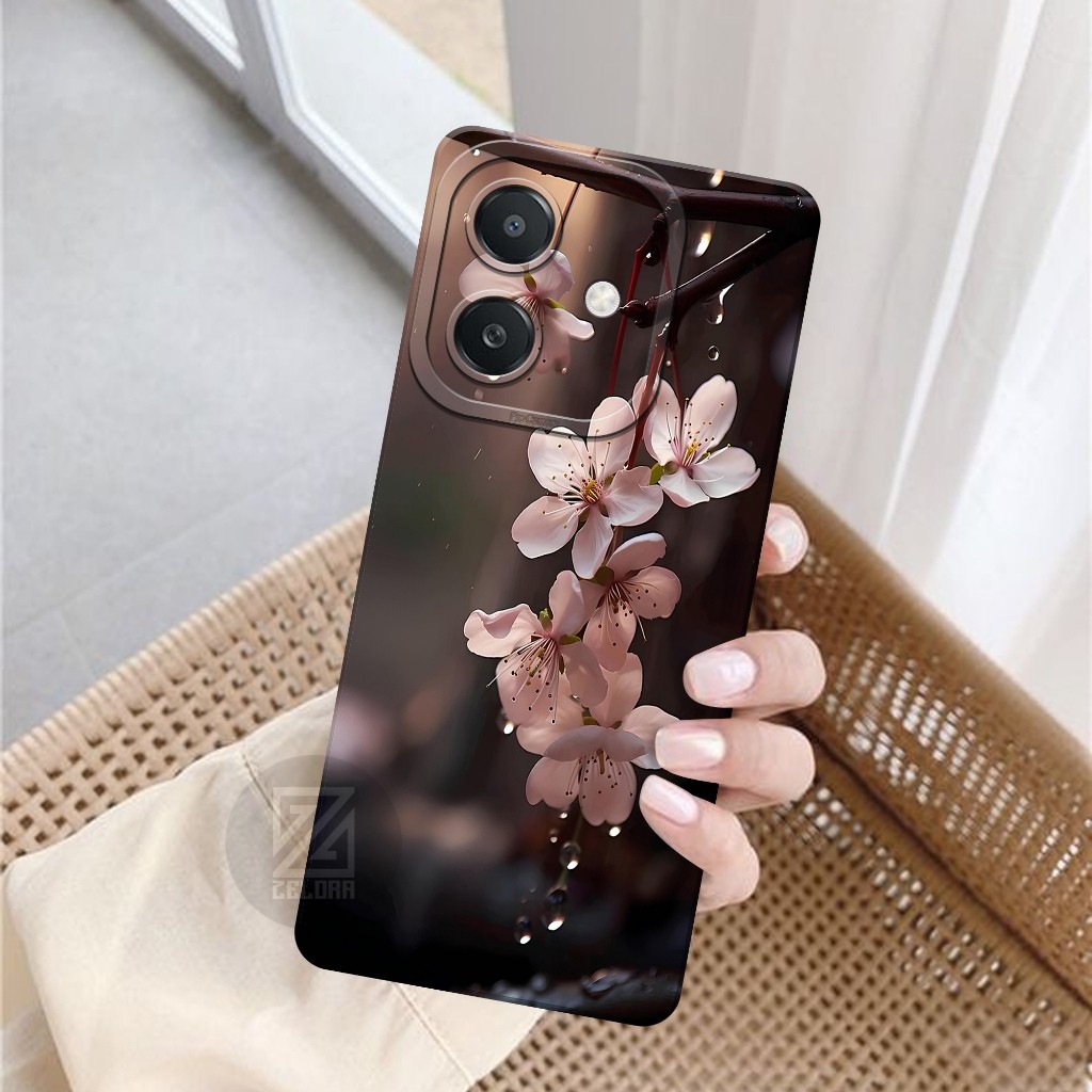 ล่าสุดOppo A5iกรณี2025 แฟชั่นดอกไม้ZELORA Softcase Hp Oppo A5iซิลิโคนProกล้องOppo A5i Kesing Oppo A5