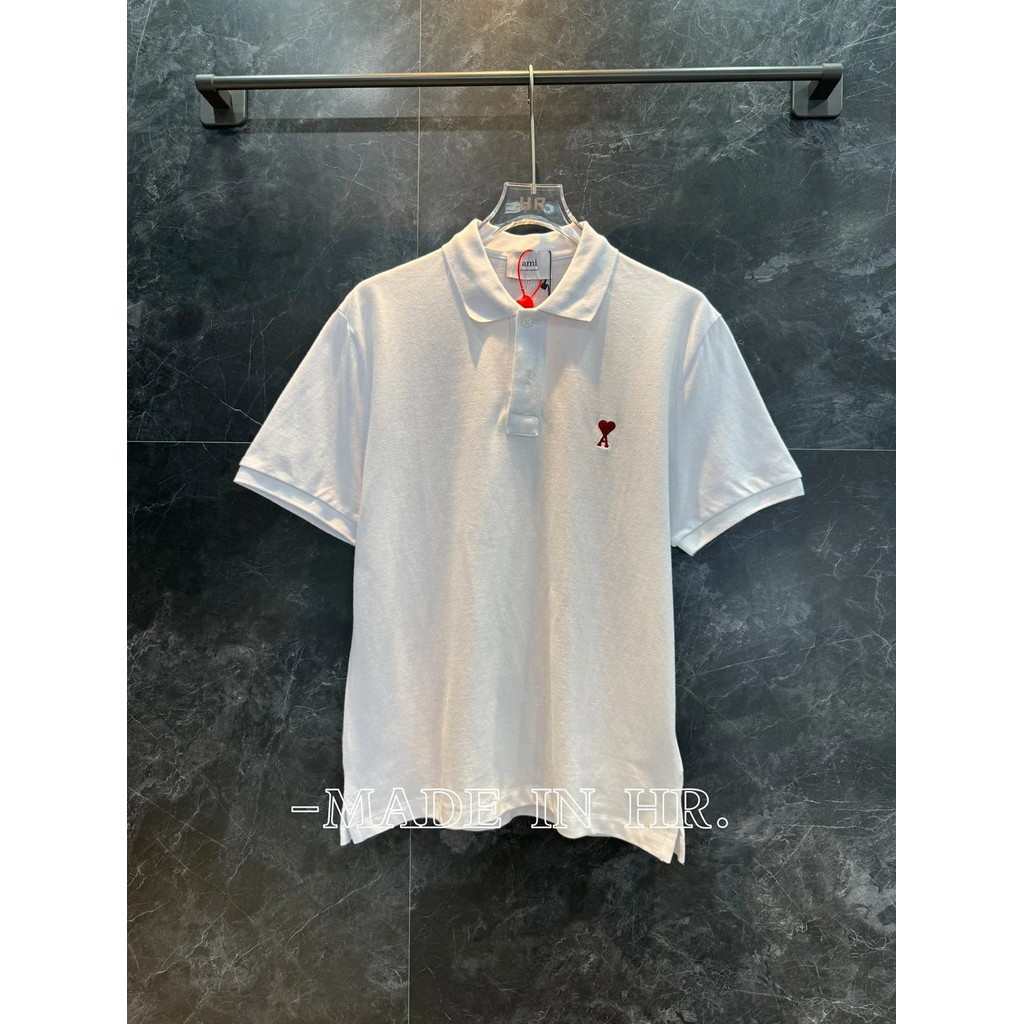 [ช่อง Daigou] 25SS Ami Paris Friends of Paris เสื้อโปโลแขนสั้นสไตล์ใหม่ เหมาะสำหรับฤดูใบไม้ผลิและฤดู