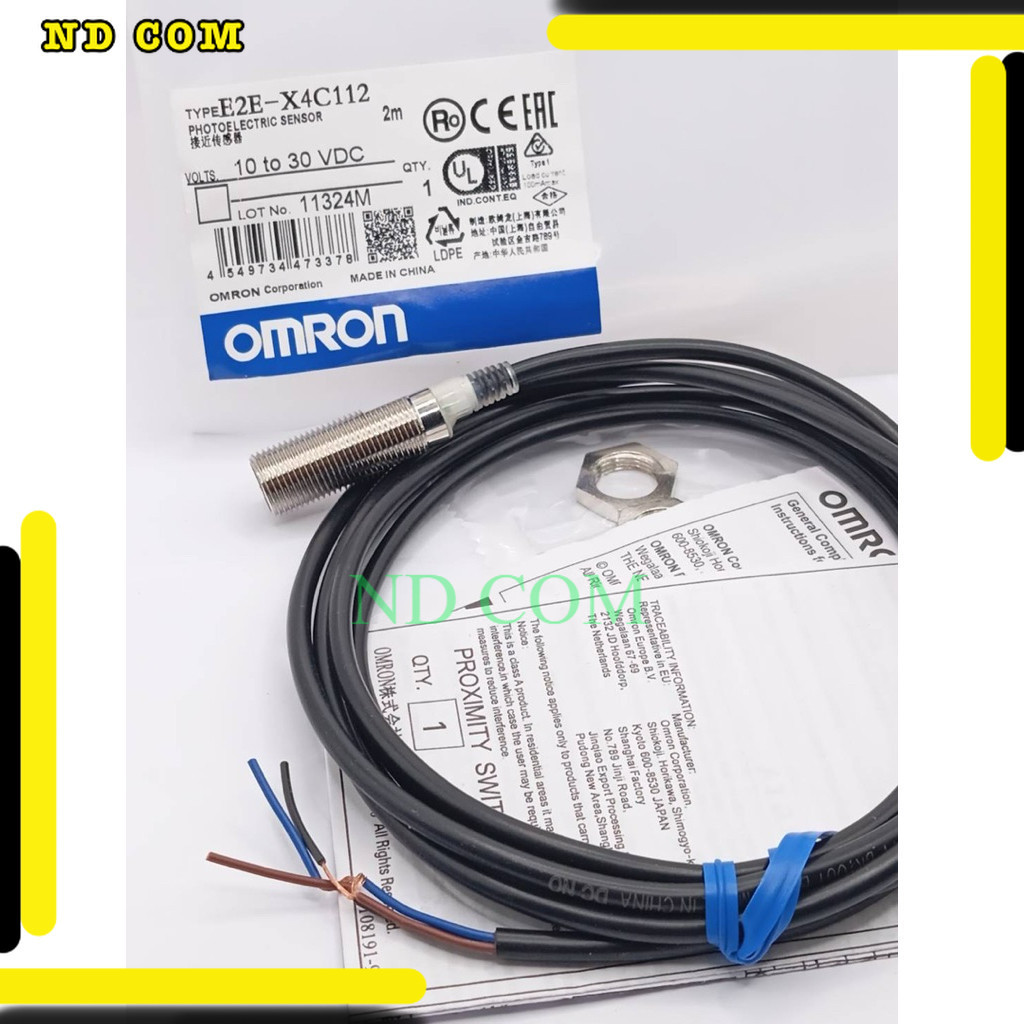 ส่งด่วน E2E-X4C112 TYPEE2E-X4C112 PHOTOELECTRIC SENSOR 10 to 30 VDC จัดส่งทันที