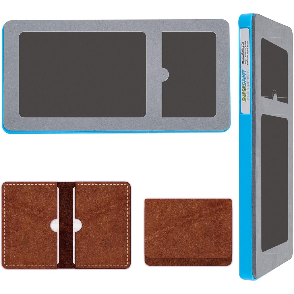 SUPERDANT ผู้ถือบัตรหนังตัด Die Bifold กระเป๋าสตางค์ลายนูนไม้ตัด Die ผ้า Giftcard ผู้ถือตัดแม่พิมพ์ 