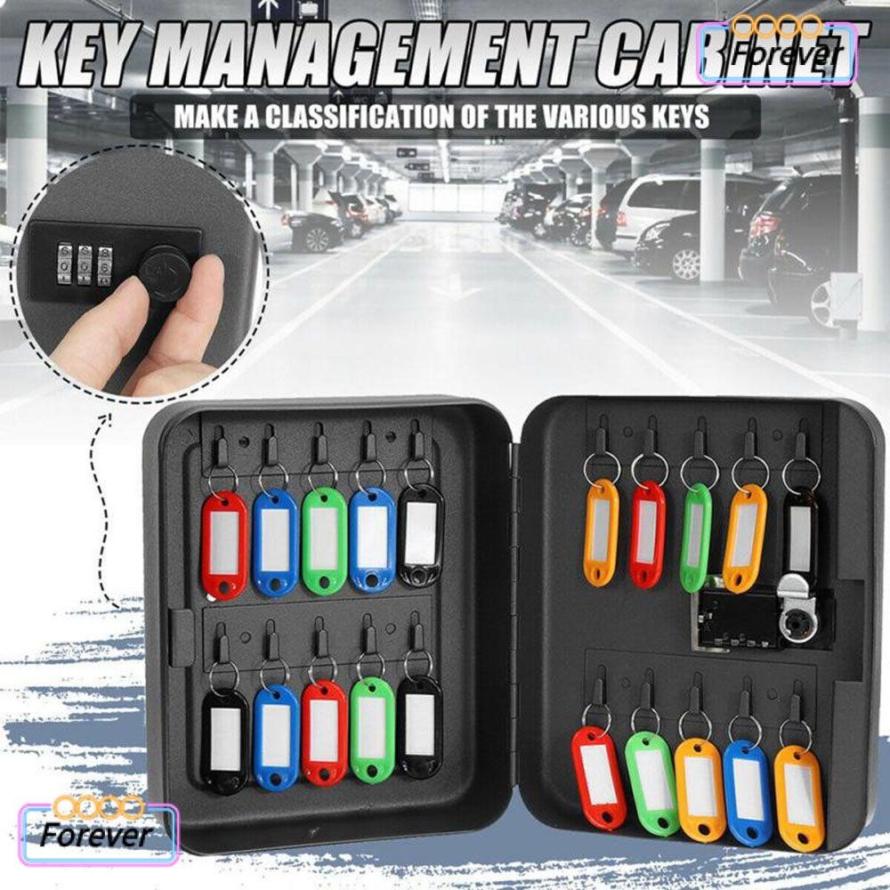 FOREVER 20 ตําแหน่งกล่องล็อคแบบรวมรหัสรีเซ็ตสํานักงานกล่องตู้กุญแจรถรักษาความปลอดภัย