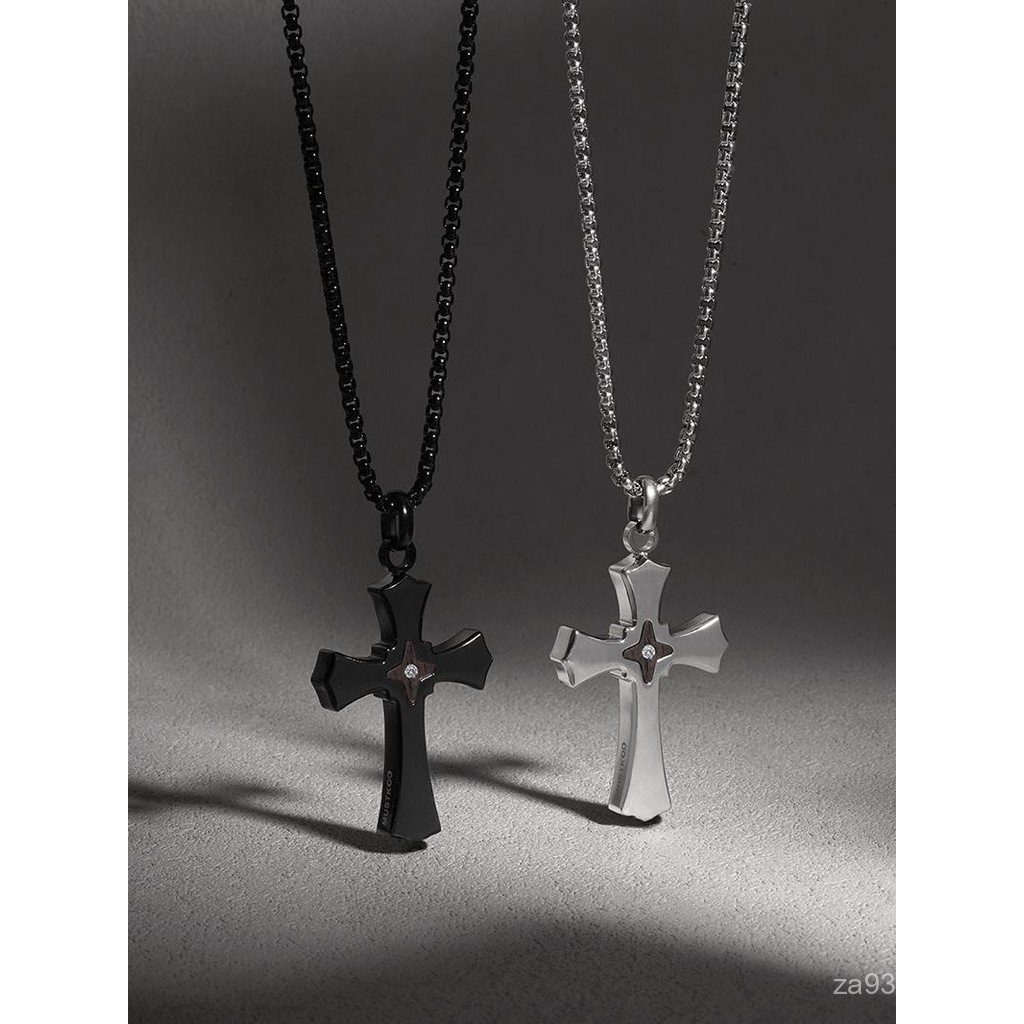 Mastoo จี้และสร้อยคอมากกว่าสองด้าน ทำจากไม้EbonyและTitaniumSteel สำหรับผู้ชาย