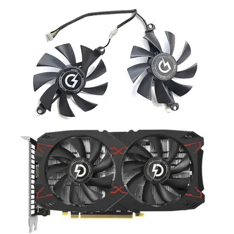 85MM 4PIN ใหม่ RX 5500XT GPU พัดลมเหมาะสําหรับ Pan Lei RX 5500XT RX 580 8G 2048SP RX550 กราฟิกการ์ดเ