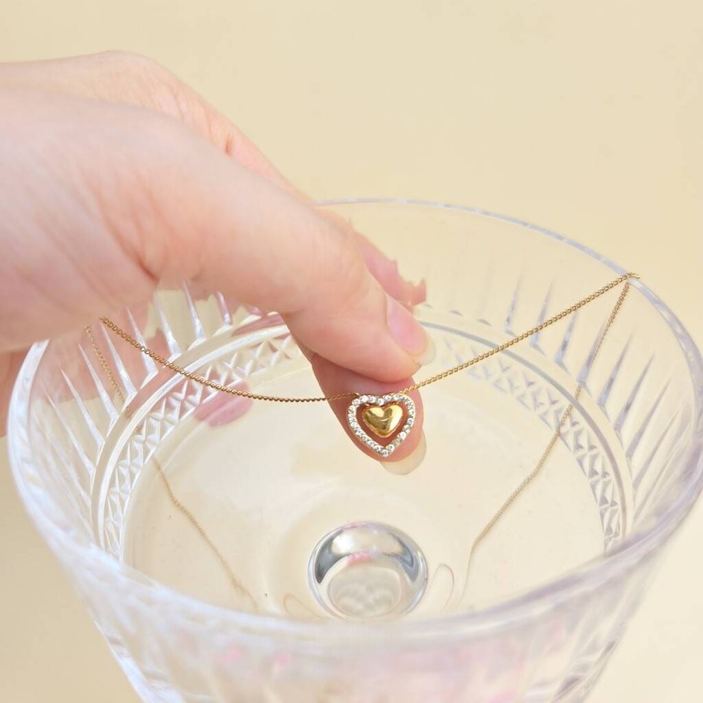 (WELRY.acc) พร้อมส่ง สร้อยคอพร้อมจี้หัวใจพร้อมกรอบ รุ่น Eden