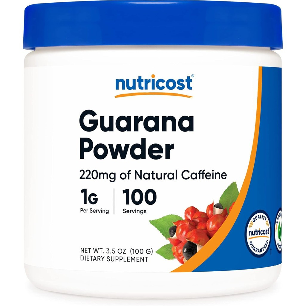 Nutricost Guarana Extract Powder 100 Grams - Natural Brazilian Herbal Caffeine/Energizer Supplement