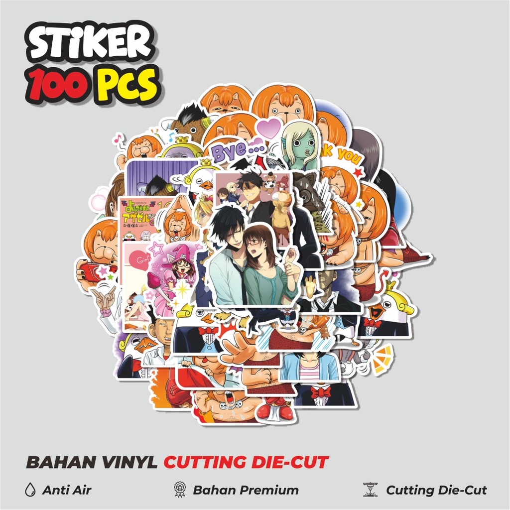 50 ชิ้น Yondemasu yo, Azazel-san อะนิเมะสติกเกอร์น่ารักสร้างสรรค์ตกแต่งสําหรับโน้ตบุ๊ค, สเก็ตบอร์ด, 