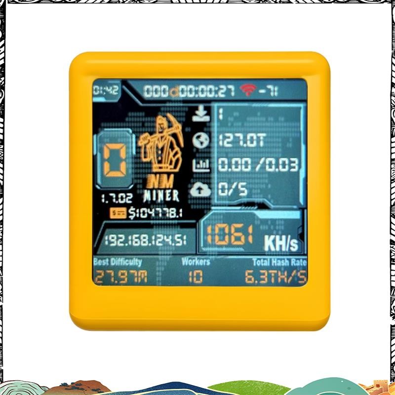 Super Smart TV Nerdminer V2 NM ESP32 BTC SOLO Lotterys Miner 1060/S Hashrate Low Power Silent Operat