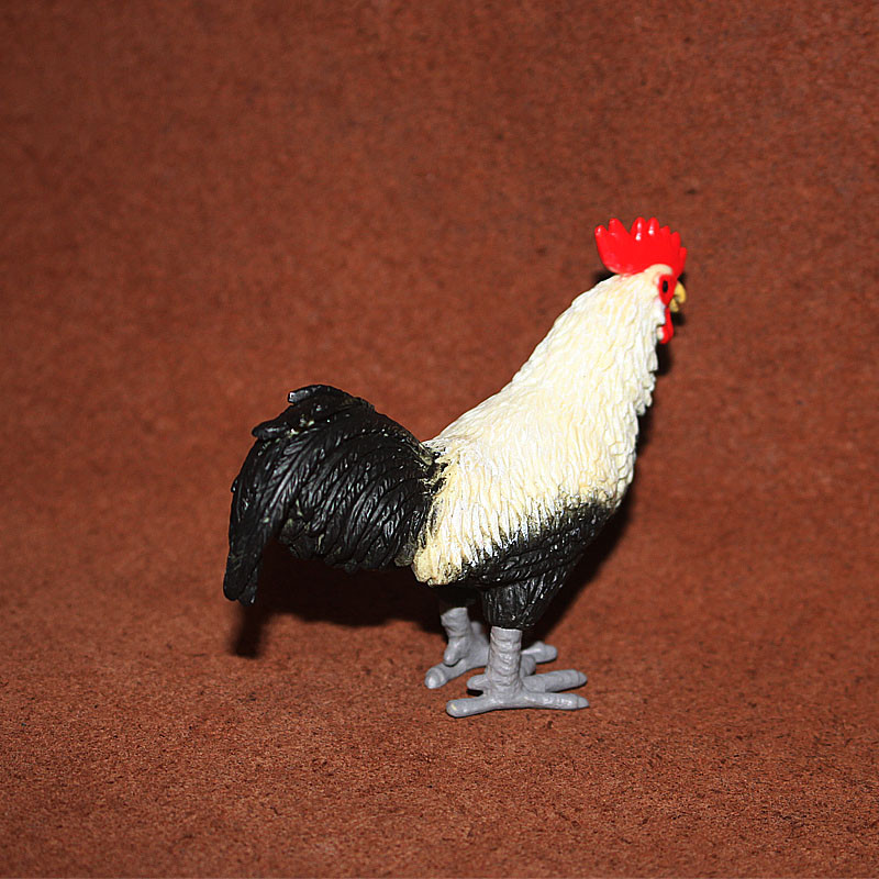 ซาฟารีจําลองฟาร์มสัตว์รุ่นของเล่นไมโครช็อตเครื่องประดับไก่สีเหลือง
