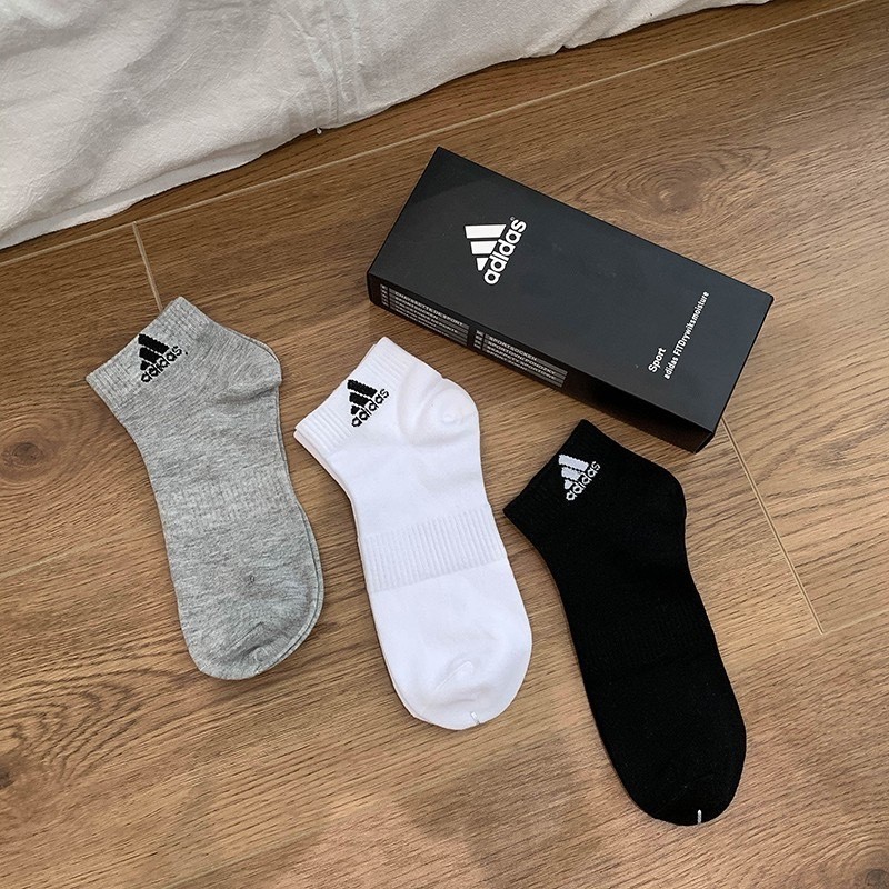 ถูกที่สุด!! 🔥🔥ถุงเท้าข้อสั้น ADIDASถุงเท้ากีฬา นุ่ม ยืดหยุ่น ระบายอากาศ สําหรับผ