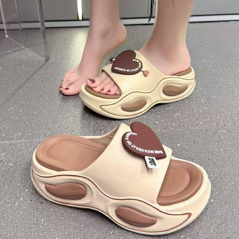 Destin🩰พร้อมส่งจากไทย🛒 (LT-8028-1) รองเท้าแตะสวม พื้นสูงเสริมส้น แต่งรูปหัวใจดีเทลน่ารัก ใส่สบาย สูง 6 cm - รูปที่ 7