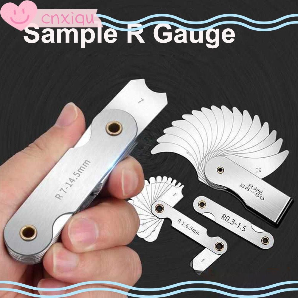 CNXIQU 16 ชิ้น/เซ็ต Radius Gauge Radius Fillet Gauge วัด Gage สแตนเลสตัวอย่าง R Gauge