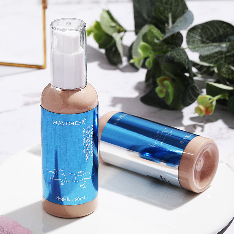 Hyaluronic Acid Liquid Foundation บํารุงผิวประเภทผิวแห้ง Kiss Mom Moisturizing คอนซีลเลอร์ Nude แต่ง