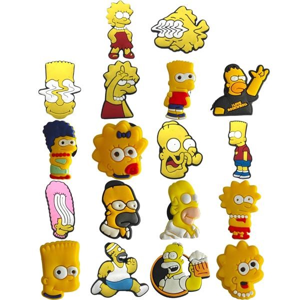 jibbitz crocs jibbitz อะคริลิค Simpson 18 Series รองเท้าหัวเข็มขัดที่ถอดออกได้รองเท้าตกแต่ง Holiday 