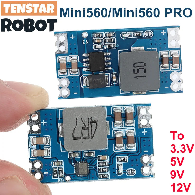 Mini560 5A DC-DC Mini560 PRO Step-Down Stabilible แรงดันไฟฟ้าโมดูล 6-30V ถึง 3.3V 5V 9V 12V