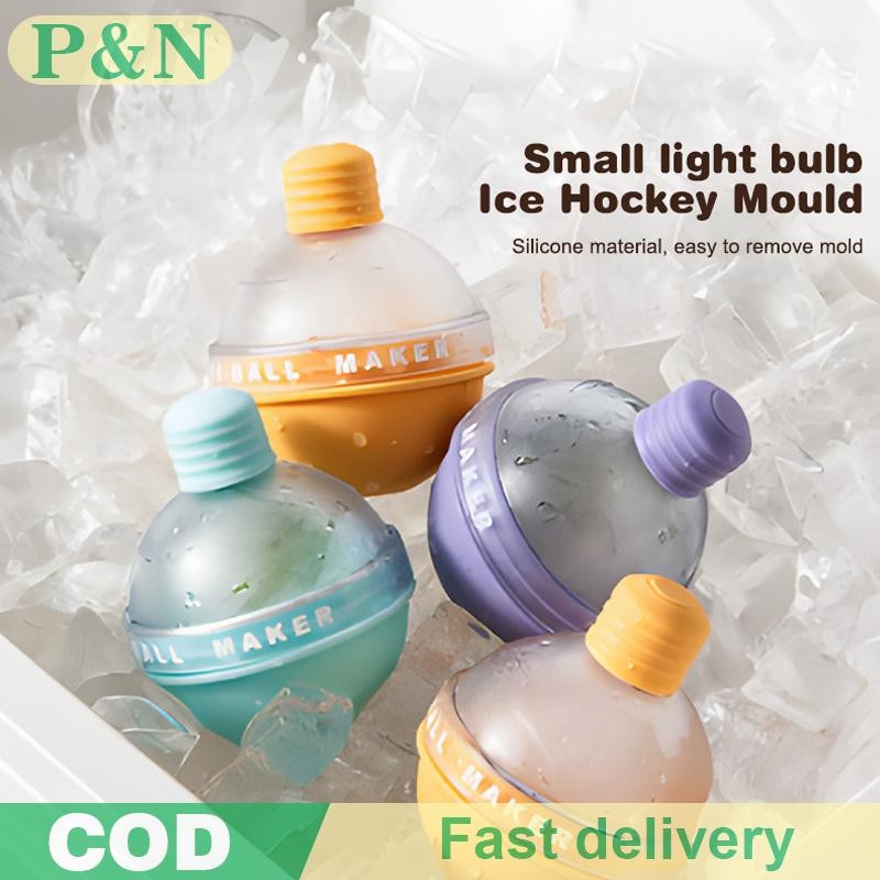 [P&N] 2 ชิ้น Ice Cube Mold Round Ice Hockey Premium Silicone Ice Sphere Molds Seamless 2.5in Ice Bal