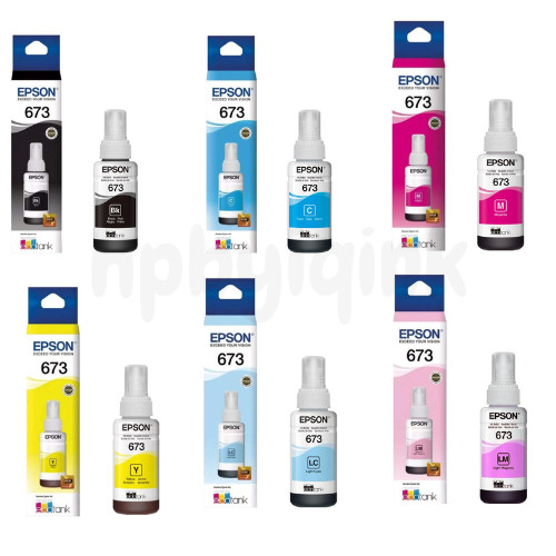 EPSON INK BOTTLE T673 /BLACK /CYAN /MAGENTA / YELLOW/LIGHT CYAN/LIGHT MAGENTA