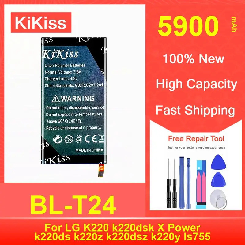 Li-ion Polymer แบตเตอรี่โทรศัพท์มือถือ BL-T24 สําหรับ LG K220 k220dsk X Power k220ds k220z k220dsz k