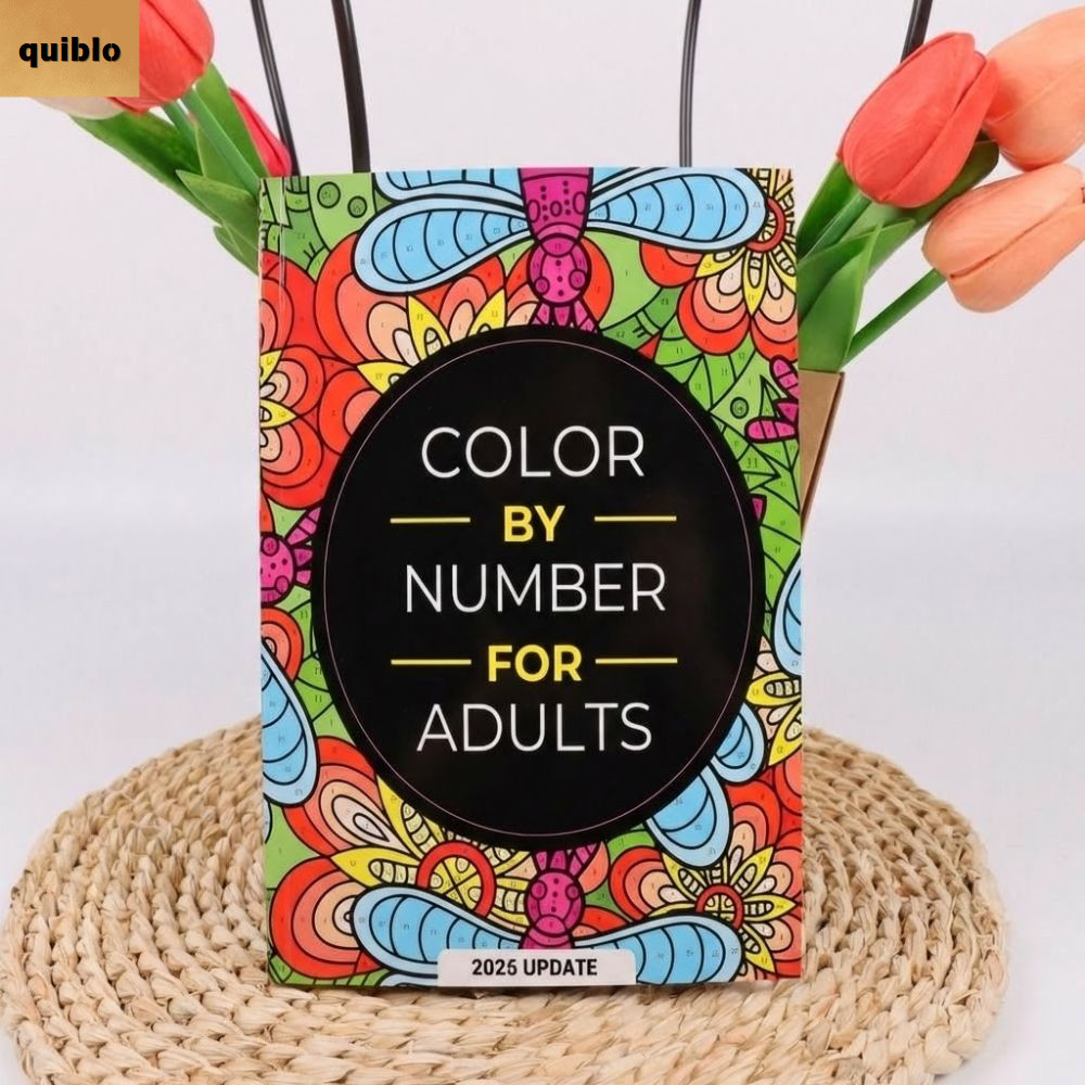 QUIBLO สีตามจํานวนสําหรับผู้ใหญ่, ความวิตกกังวล Therapy 80 หน้าสมุดระบายสี, ที่ไม่ซ้ํากันพื้นหลังความเครียดบรรเทาวาดภาพวาดหนังสือผู้ชายผู้หญิงวัยรุ่น