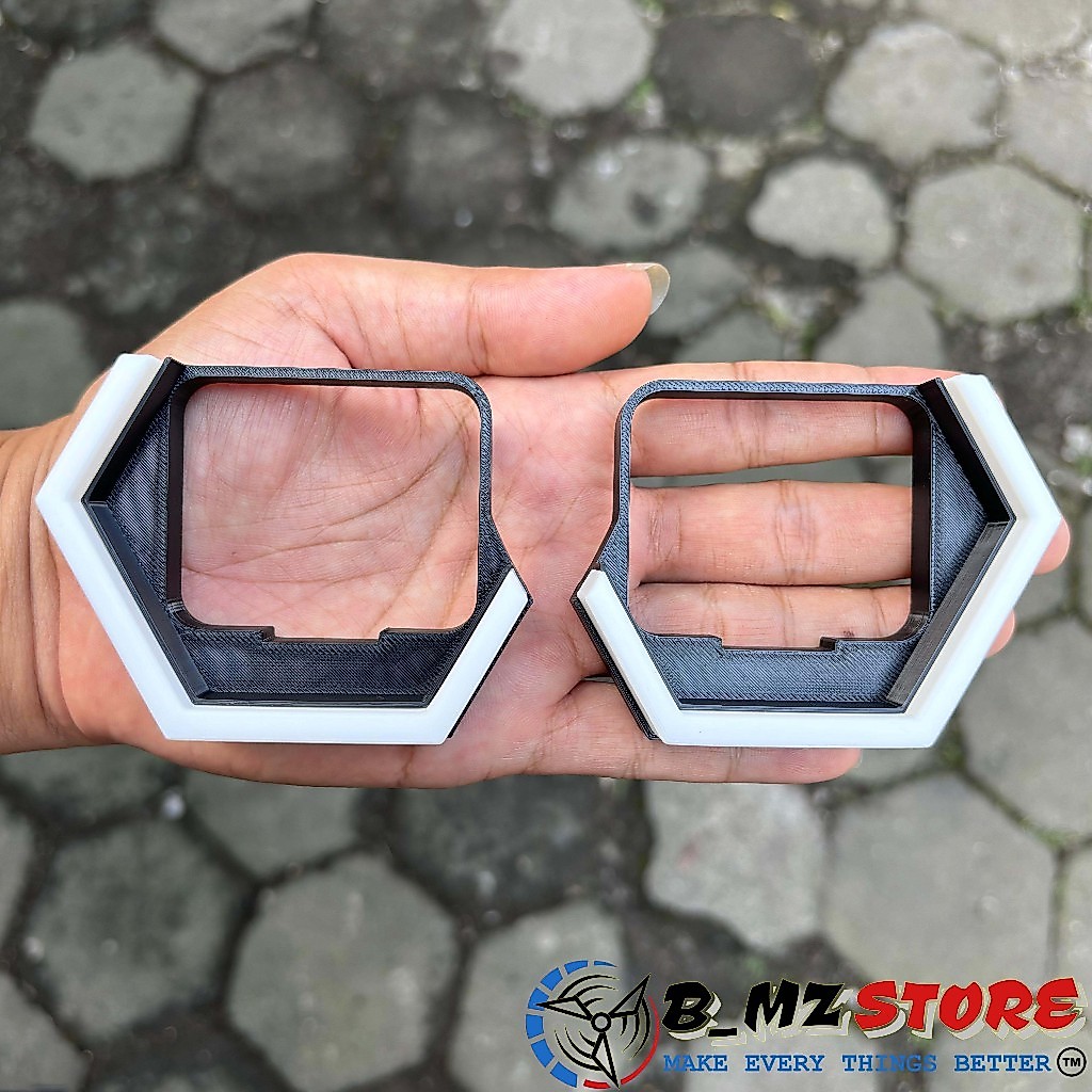 1.5 นิ้ว 5D BMW Bilined Shroud - รอบ - หกเหลี่ยม - Taichi - Anti-Spot RGB LED Shroud Casing - วัสดุ ABS ทนความร้อน