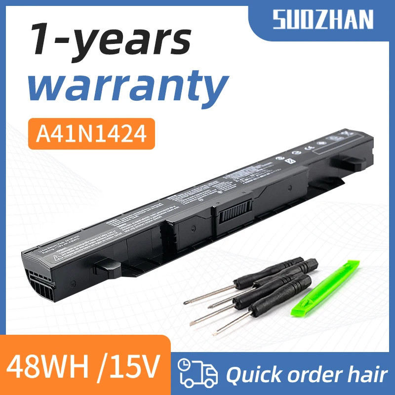 SUOZHAN A41N1424 แบตเตอรี่สําหรับ Asus ROG GL552V GL552VW GL552VW-DH74 DH71 GL552JX GL552J GL552;ZX5
