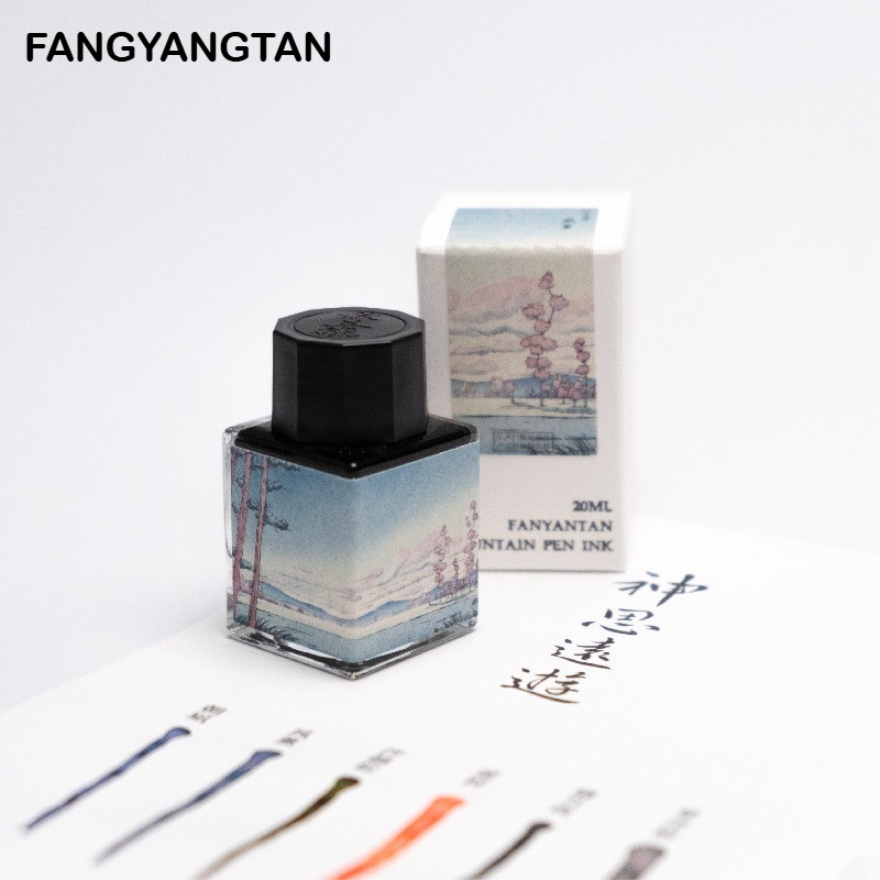 FANGYANGTAN Spirit Drifts Far Series 49 สี Sheen Fountain ปากกาหมึก 50/20ml Non-Carbon สําหรับแก้ว Dip ปากกาเครื่องเขียน