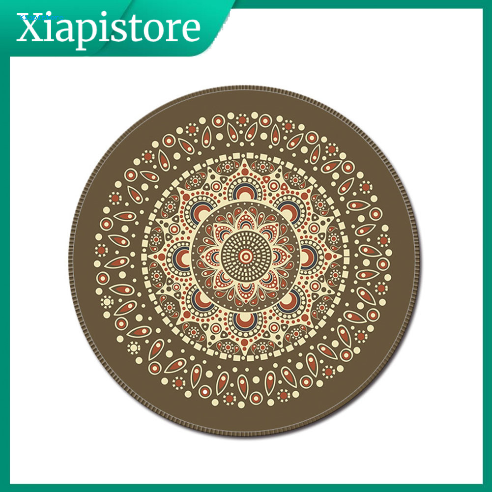 [Xiapistore] Vintage Bohemian Round Computer 3D Game Carpet Mouse Pad Mat แผ่นรองเมาส์กันลื่น