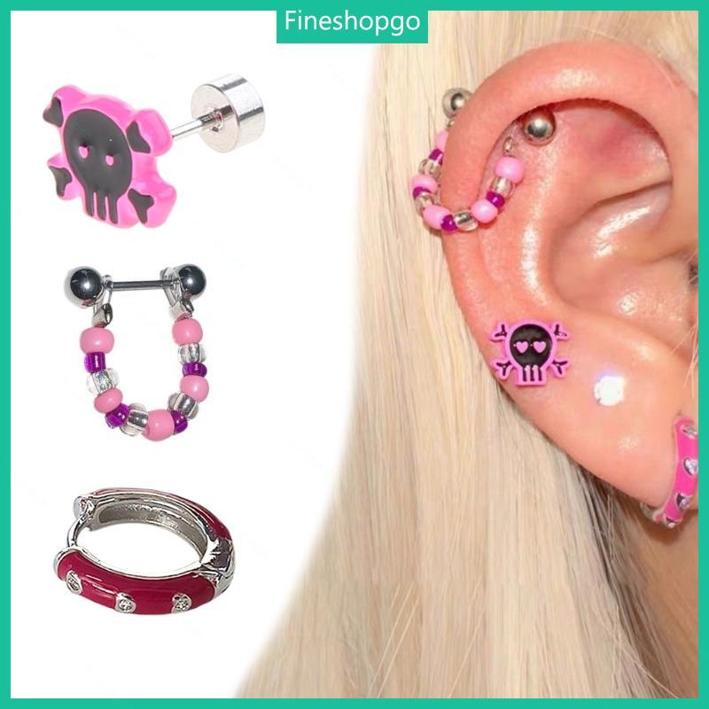Fine Sparkling Ear Accessory Ear Pins Ear Studs Buckles วัสดุโลหะผสมสําหรับ Egirls