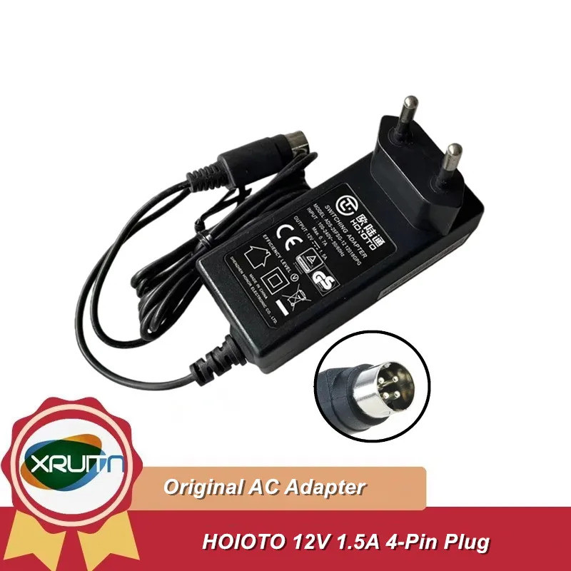 Original 12V 1.5A 4 PIN Switching Adapter สําหรับ Hikvision Video Recorder CWT KL-AD3060VA SW-520 ฮา